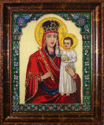 Икона Swarovski "Образ Святой Богородицы Призри на Смерение" IK-100