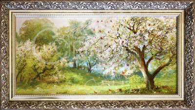 Картина Swarovski "Весенний сад" (в багете) KS-157