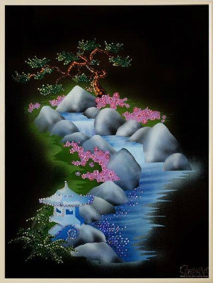 Картина Swarovski "Японский сад" YAN-014