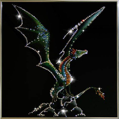 Картина Swarovski "Крылатый дракон" K-304-gf