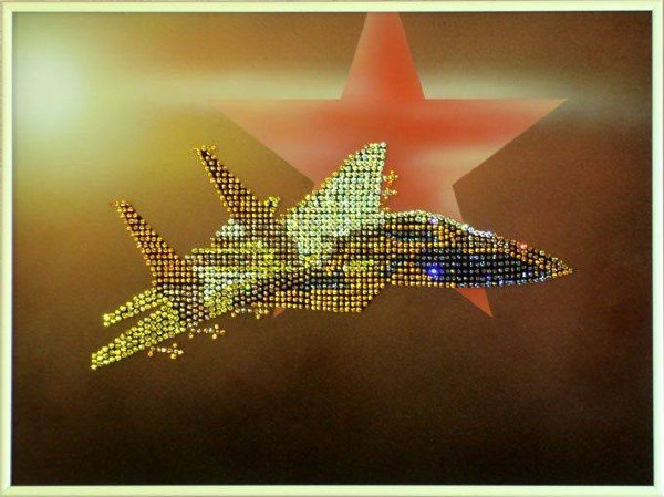 Картина Swarovski "Самолет" S-004