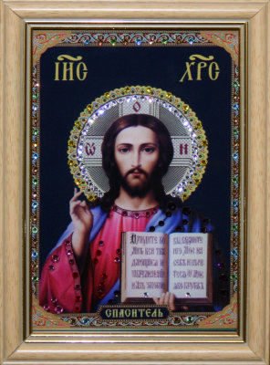 Икона Swarovski "Христос Спаситель" малая 1478-gf