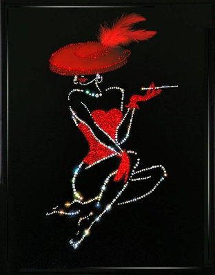 Картина Swarovski "Леди в красном (Lady in red)" L-014