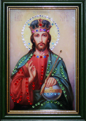 Икона Swarovski "Христос вседержитель" малая 1476-gf
