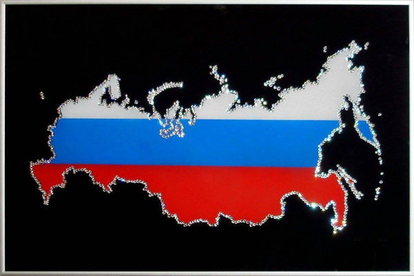 Картина Swarovski "Карта России" K-003