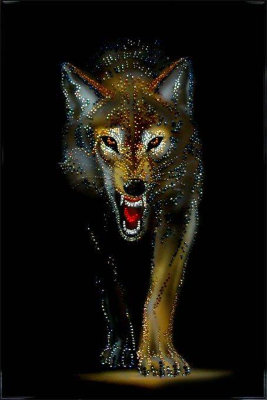 Картина Swarovski "Волчья охота" V-029