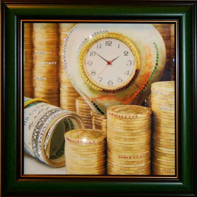 Картина Swarovski "Время деньги 3" 1406-gf