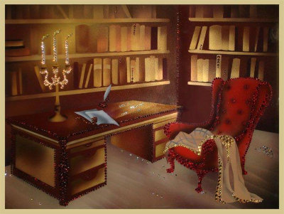 Картина Swarovski "Кабинет Шерлока Холмса" K-046