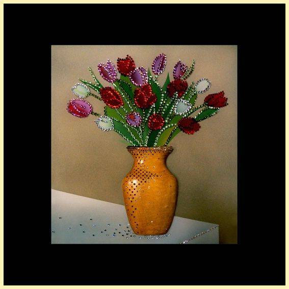 Картина Swarovski "Букет тюльпанов" B-023