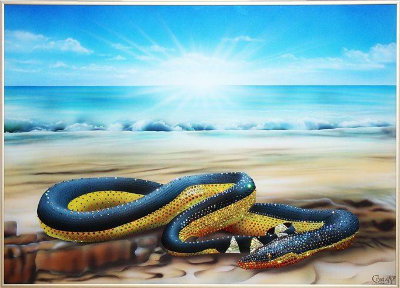 Картина Swarovski "Водяная змея-Пеламида" V-107