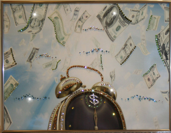 Картина Swarovski "Время деньги 4" 1408-gf