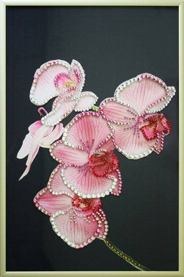 Картина Swarovski "Орхидея" O-023
