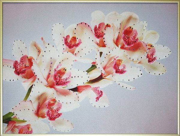 Картина Swarovski "Орхидеи" O-201