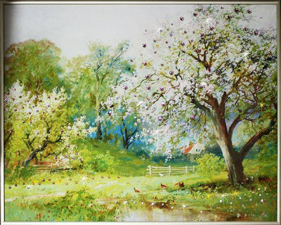 Картина Swarovski "Весенний сад-2" KS-102