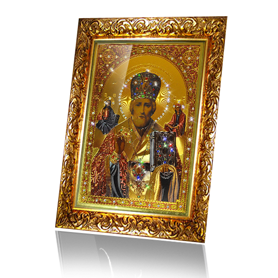 Икона Swarovski "Святой Николай Чудотворец" И-021st