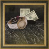 Картина Swarovski "Часы с долларами" 1919-gf