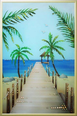 Картина Swarovski "Гавайский пляж" G-031