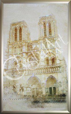 Картина Swarovski "Париж- Собор Парижской Богоматери (Нотр-Дам-де-Пари)" KS-134