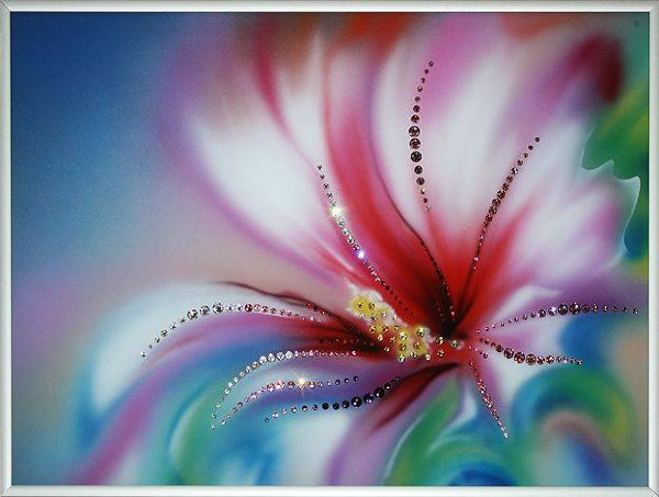 Картина Swarovski "Аленький цветочек-2" A-151