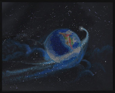Картина Swarovski "Земля с кометой" 1911-gf