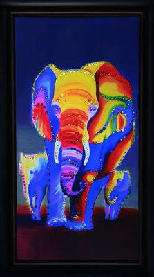 Картина Swarovski "Слоны 1" 1497-gf