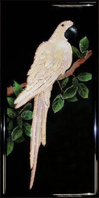 Картина Swarovski "Белый попугай" B-025