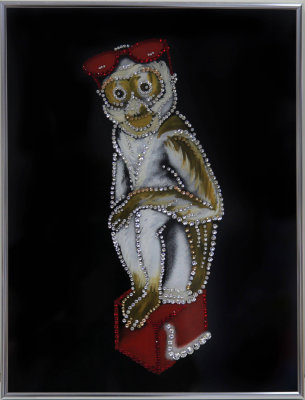 Картина Swarovski "Обезьяна и очки" 1677-gf