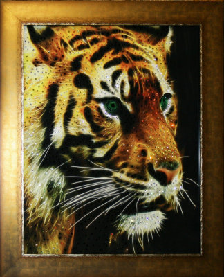 Картина Swarovski "Огненный тигр" 1591-gf