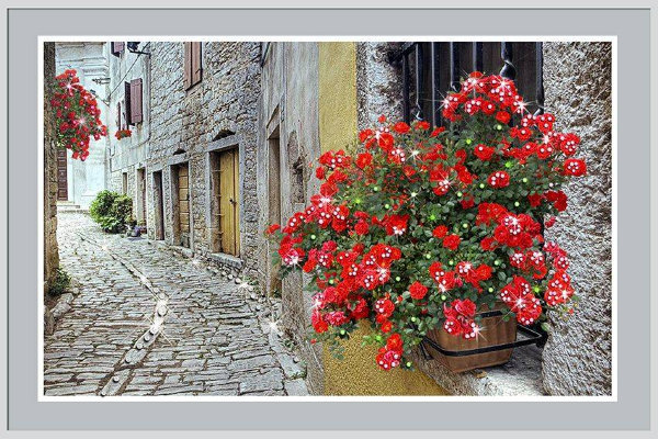 Картина Swarovski "Цветочный переулок" KS-009