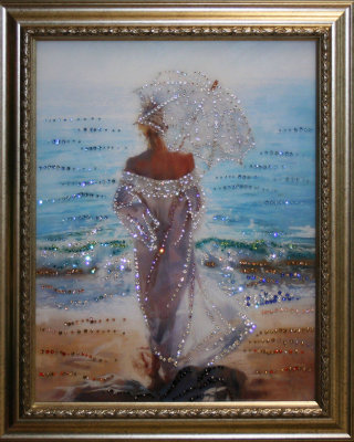 Картина Swarovski "Влюбленная в море" V-303-gf
