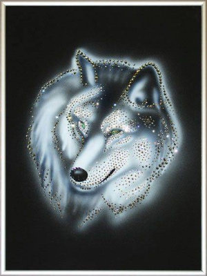 Картина Swarovski "Серый волк" S-081-2