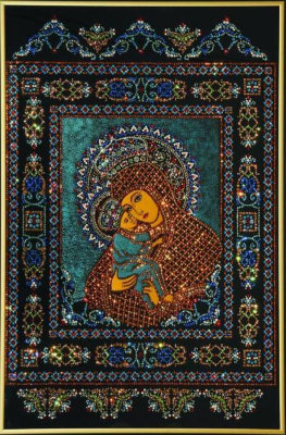 Икона Swarovski "Богородица (коллаж)" IK-013