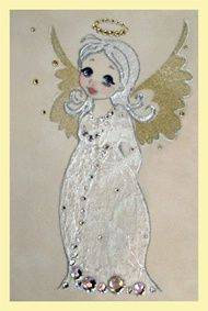 Картина Swarovski "Ангелочек в белом" A-017