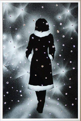 Картина Swarovski "Девушка под снегом" D-150