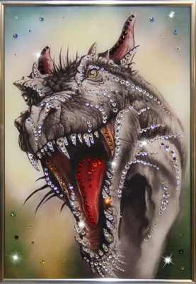 Картина Swarovski "Свирепый Дракон" S-314-gf