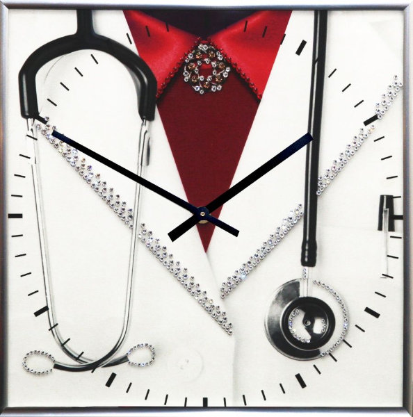 Картина Swarovski "Часы женщина врач 1" 2103-gf