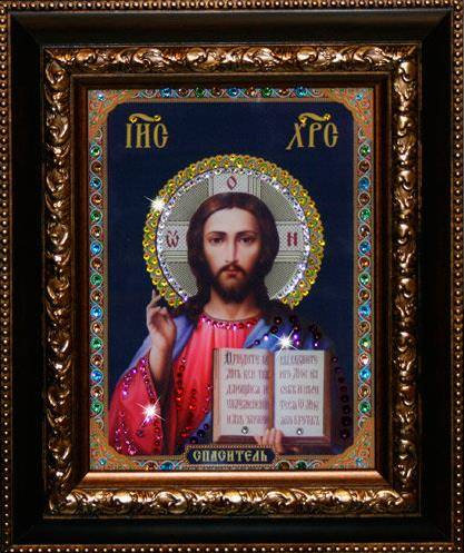 Икона Swarovski "Христос Спаситель" I-088-gf
