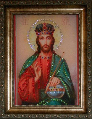 Икона Swarovski "Христос Вседержитель" I-093-gf