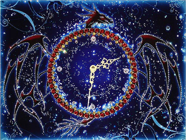 Настенные часы Swarovski "Созвездие дракона" CHS-093